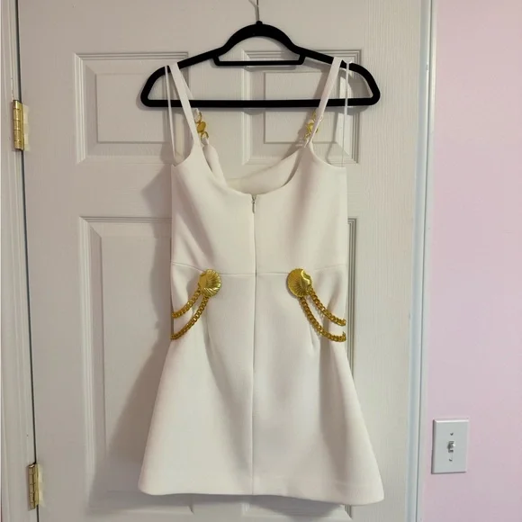 Rebecca Vallance Chelsea Strap White Mini Dress size 6 - Picture 7 of 9